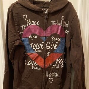 Total Girl Peace and Love Hoodie